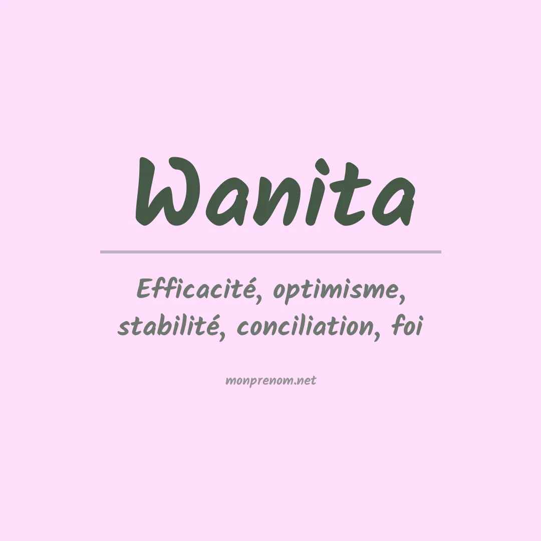 Signification du prénom Wanita