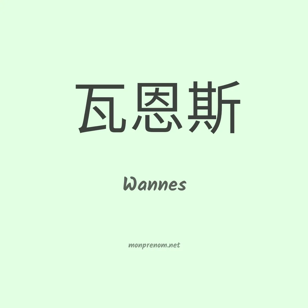 Wannes en chinois