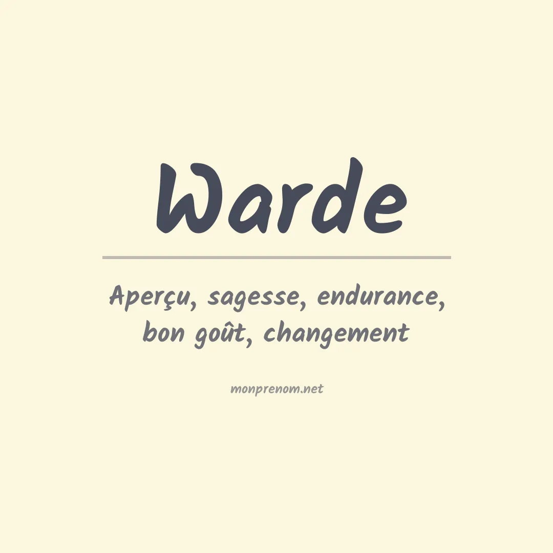 Prénom Warde
