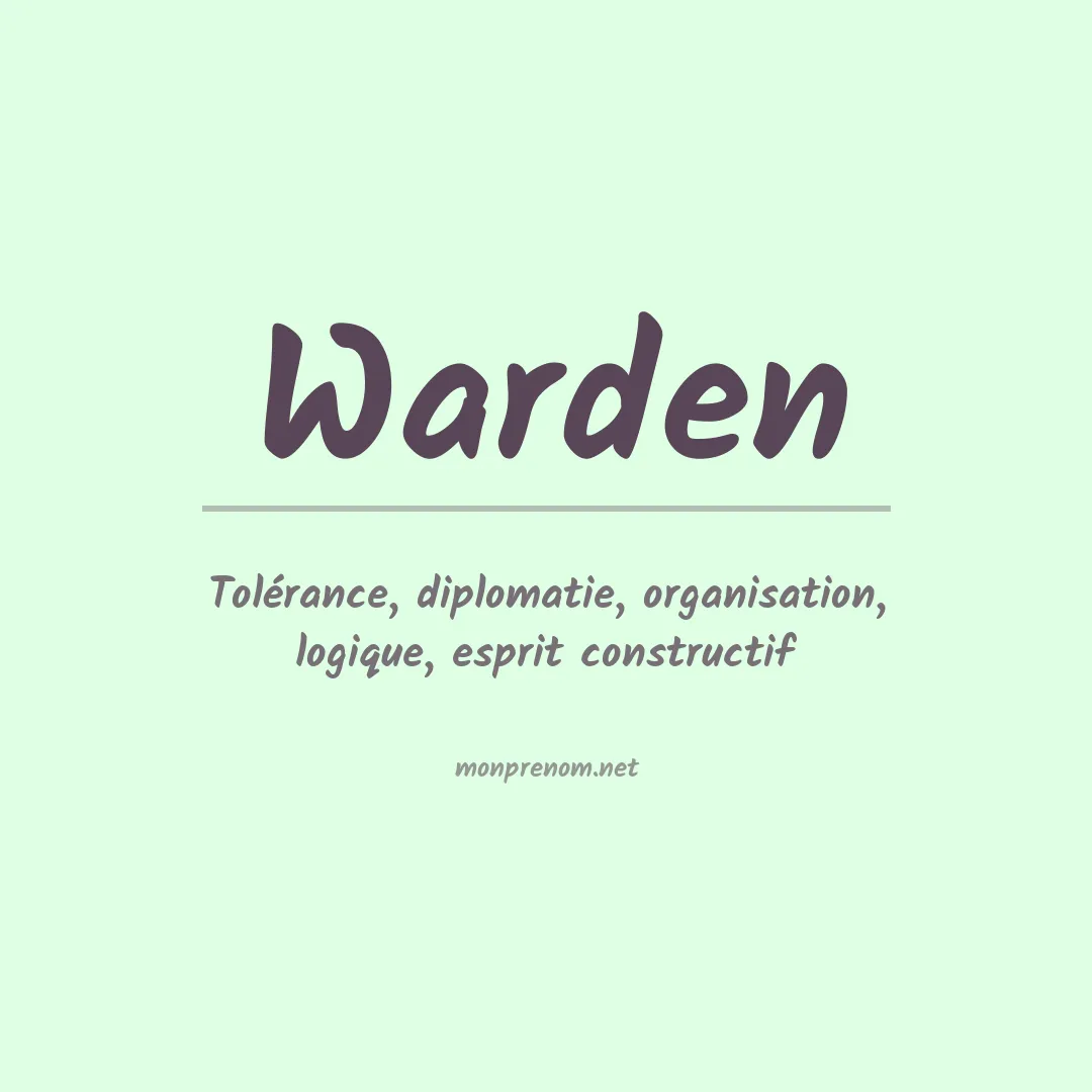 Prénom Warden