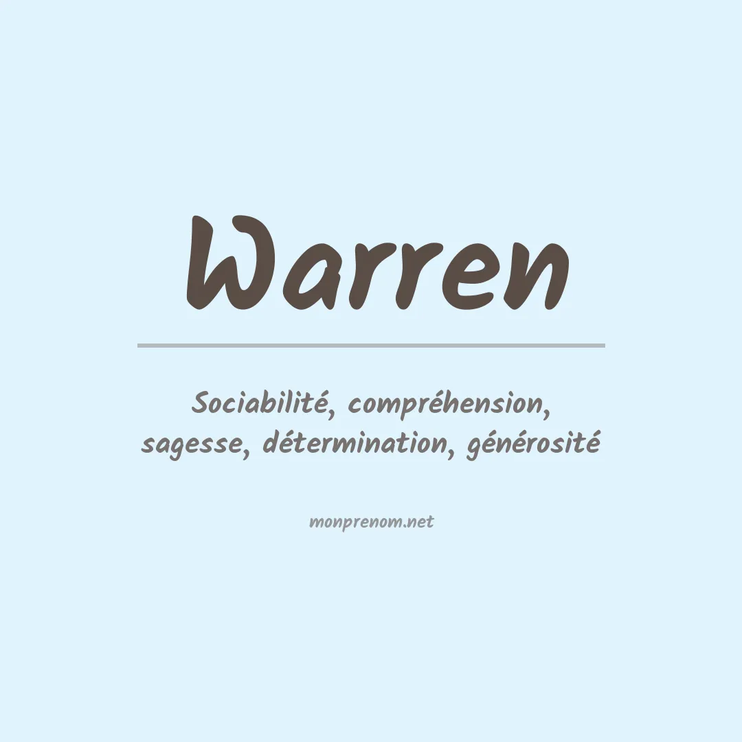 Prénom Warren
