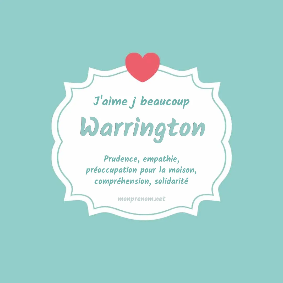 J'aime beaucoup Warrington