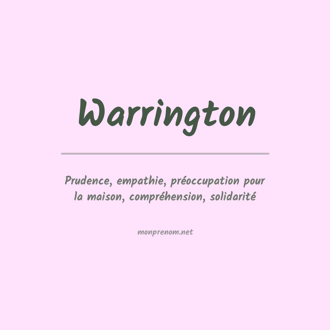 Prénom Warrington