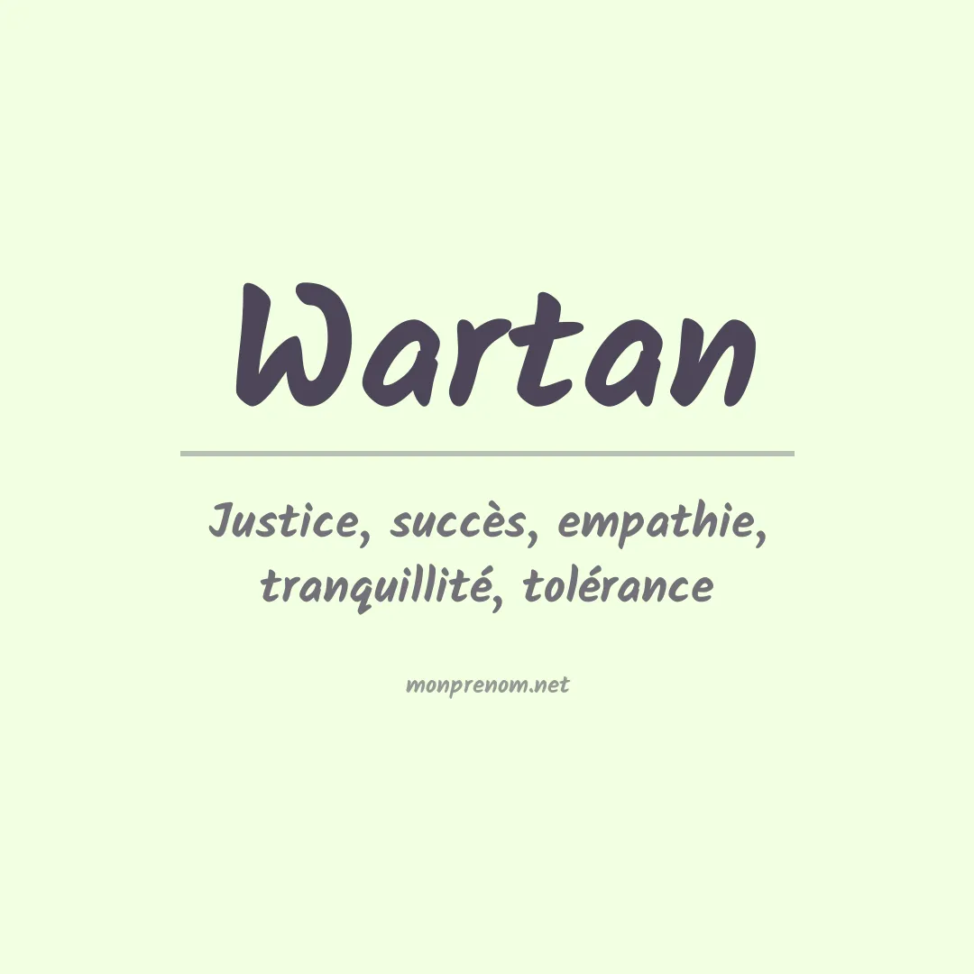 Signification du prénom Wartan