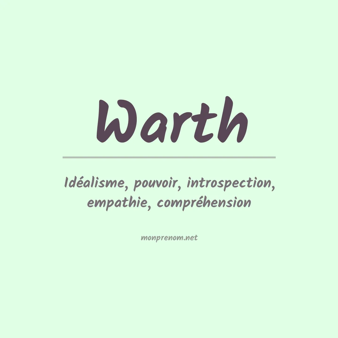 Prénom Warth