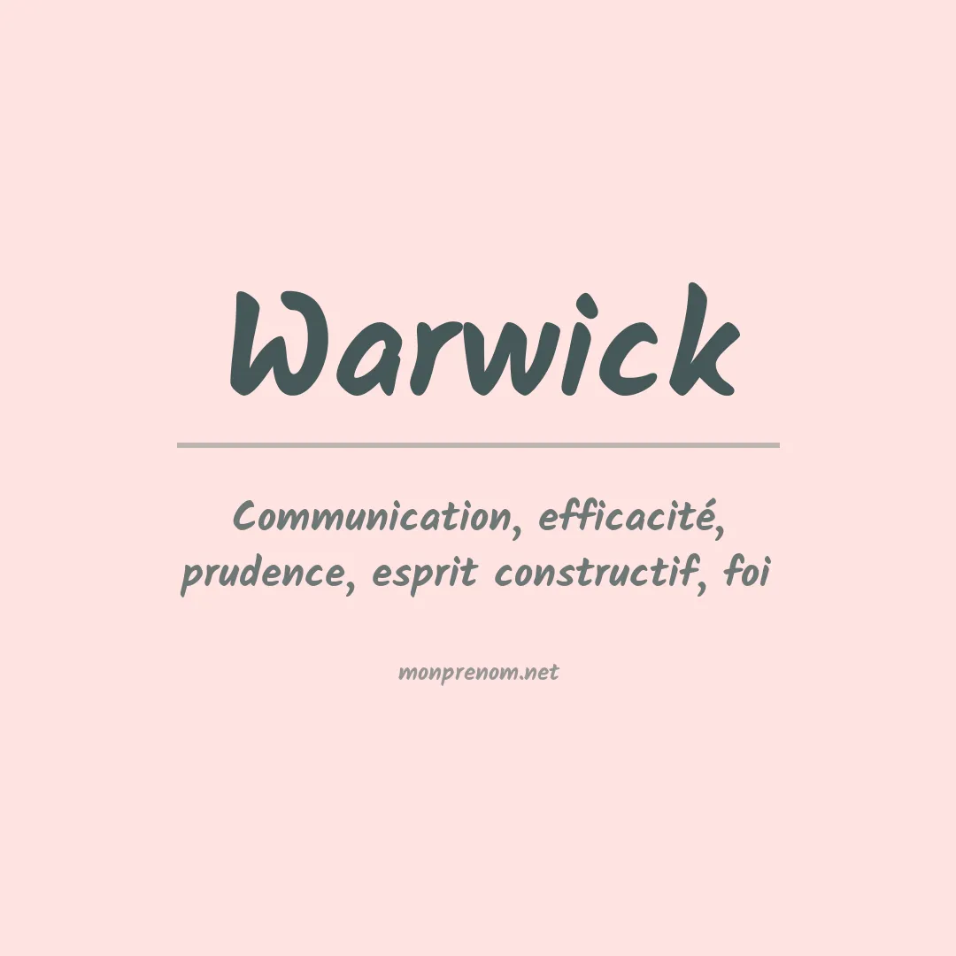 Prénom Warwick