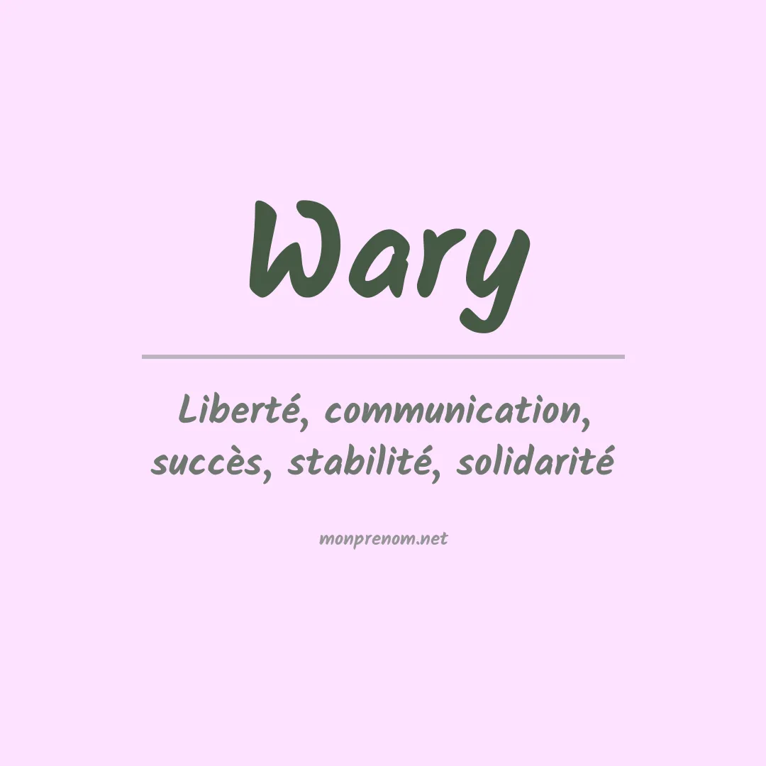 Signification du prénom Wary
