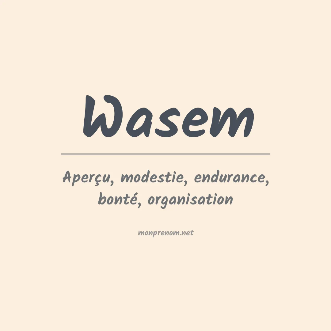 Prénom Wasem