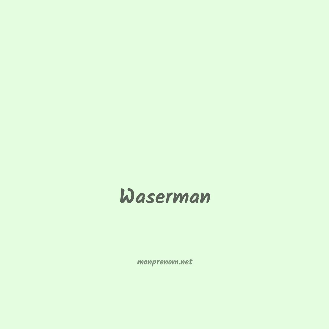Waserman en chinois