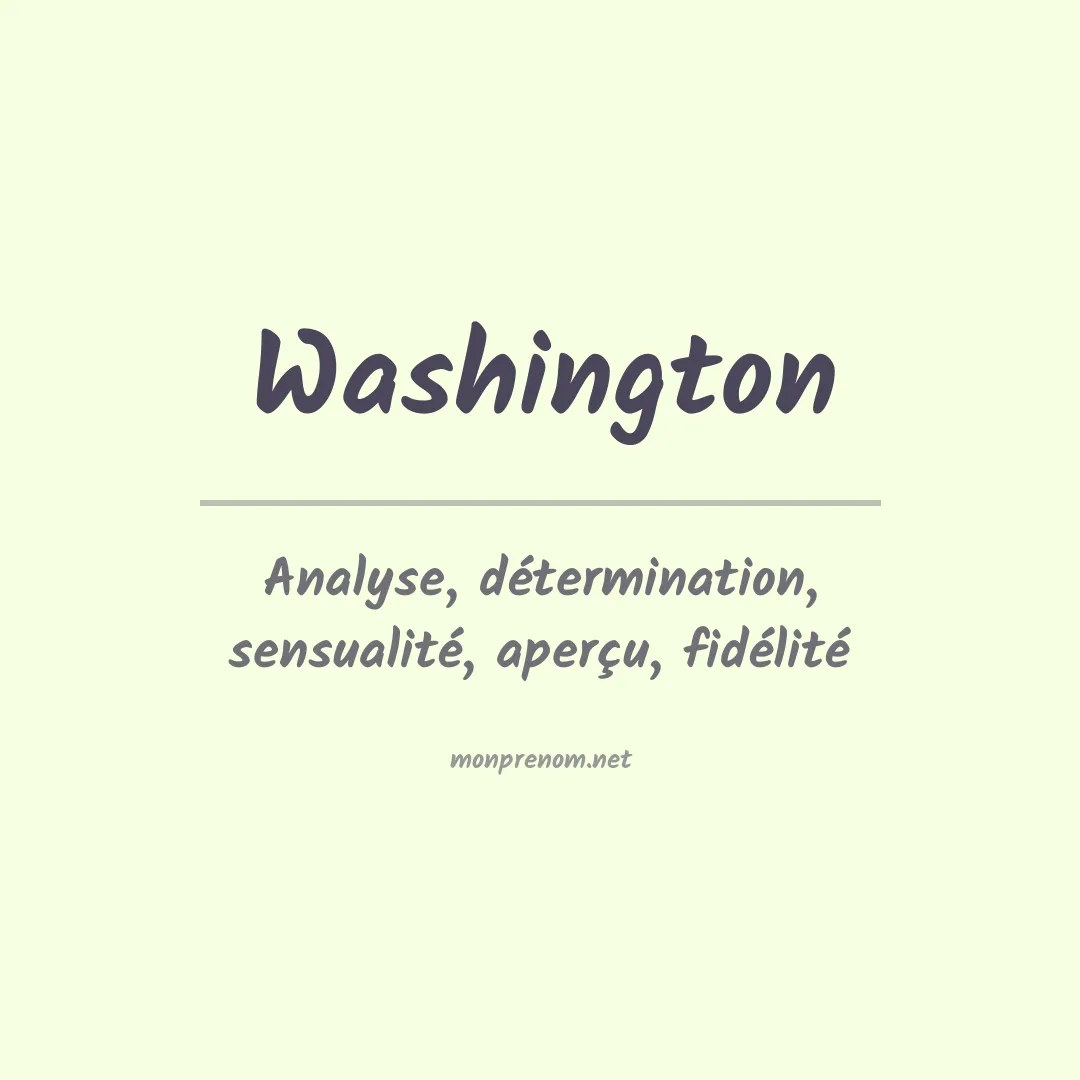 Prénom Washington