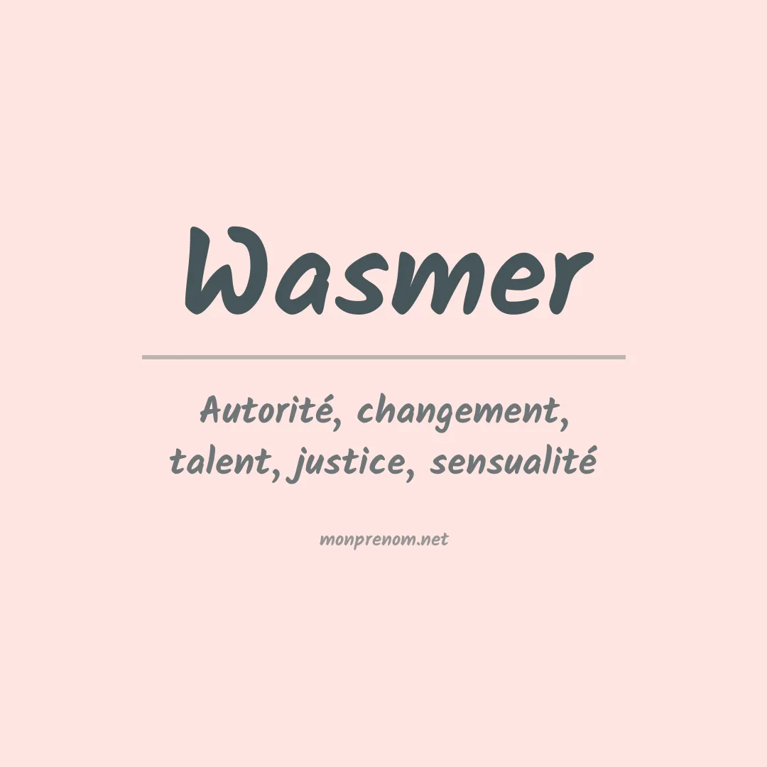 Prénom Wasmer