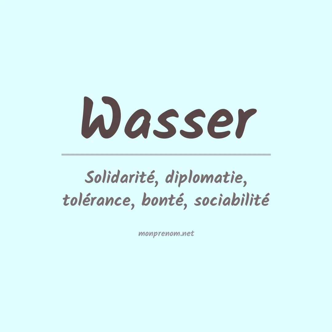 Prénom Wasser