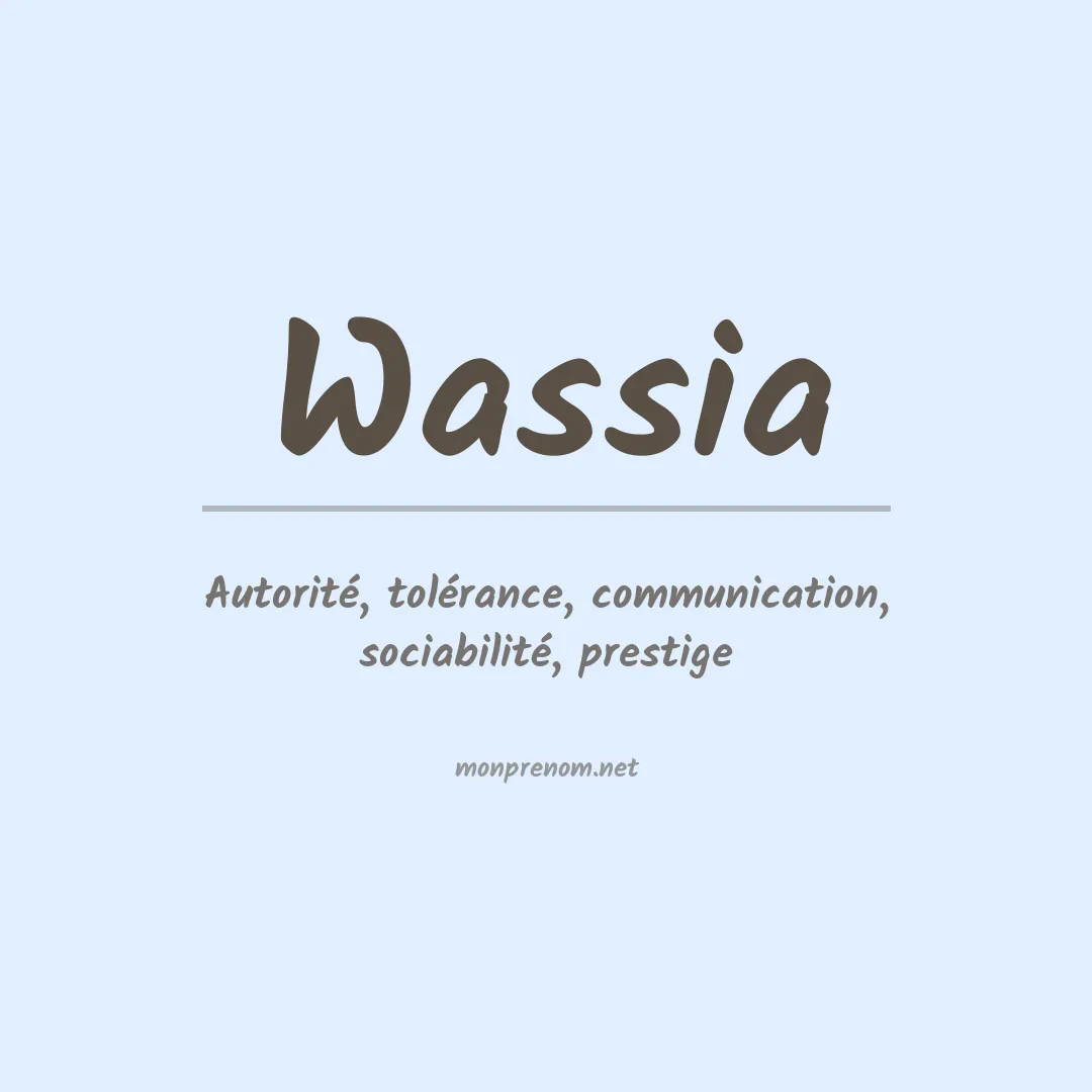 Signification du prénom Wassia