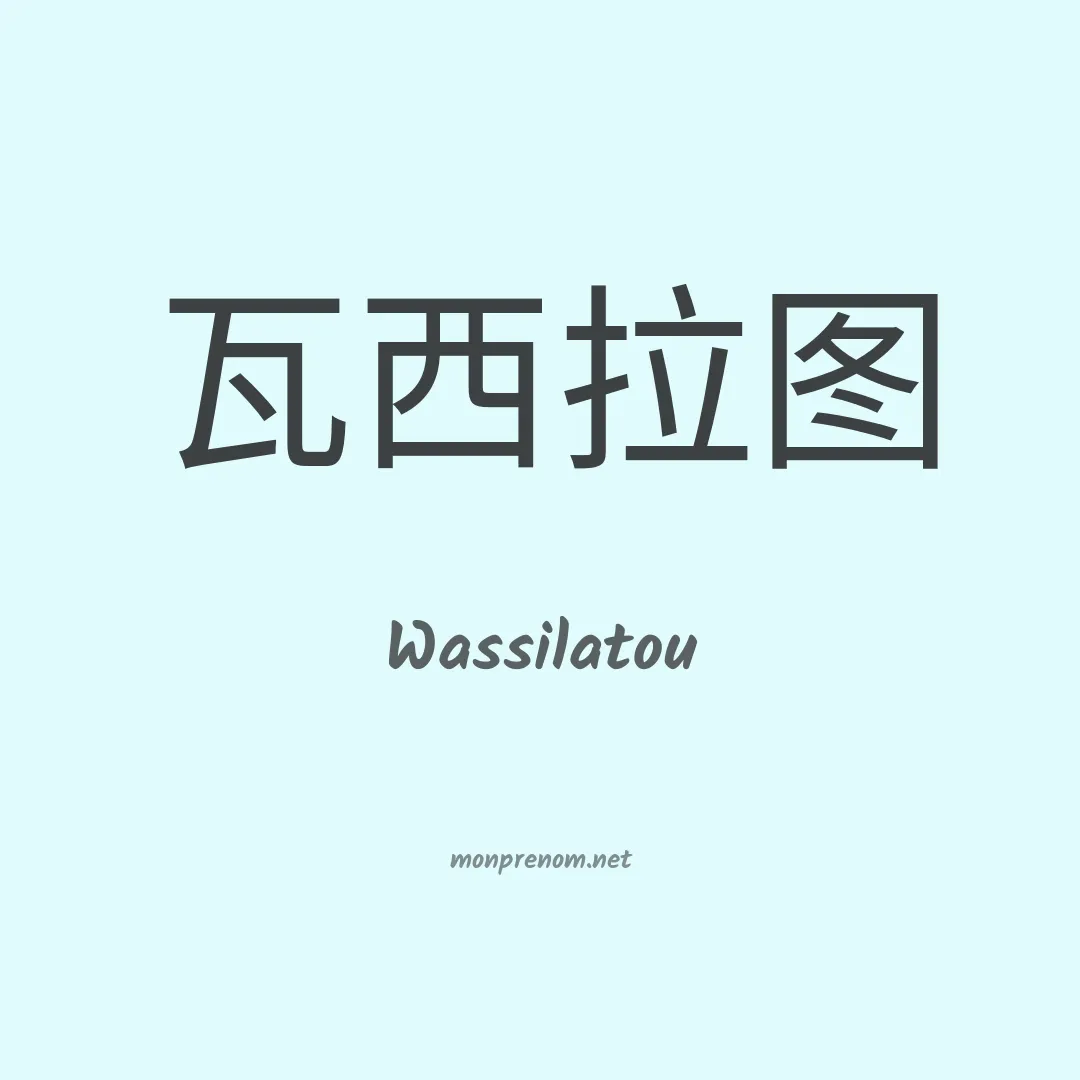 Wassilatou en chinois