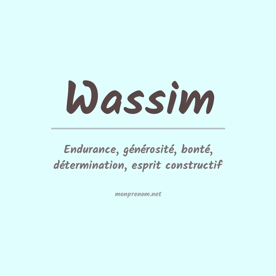 Prénom Wassim