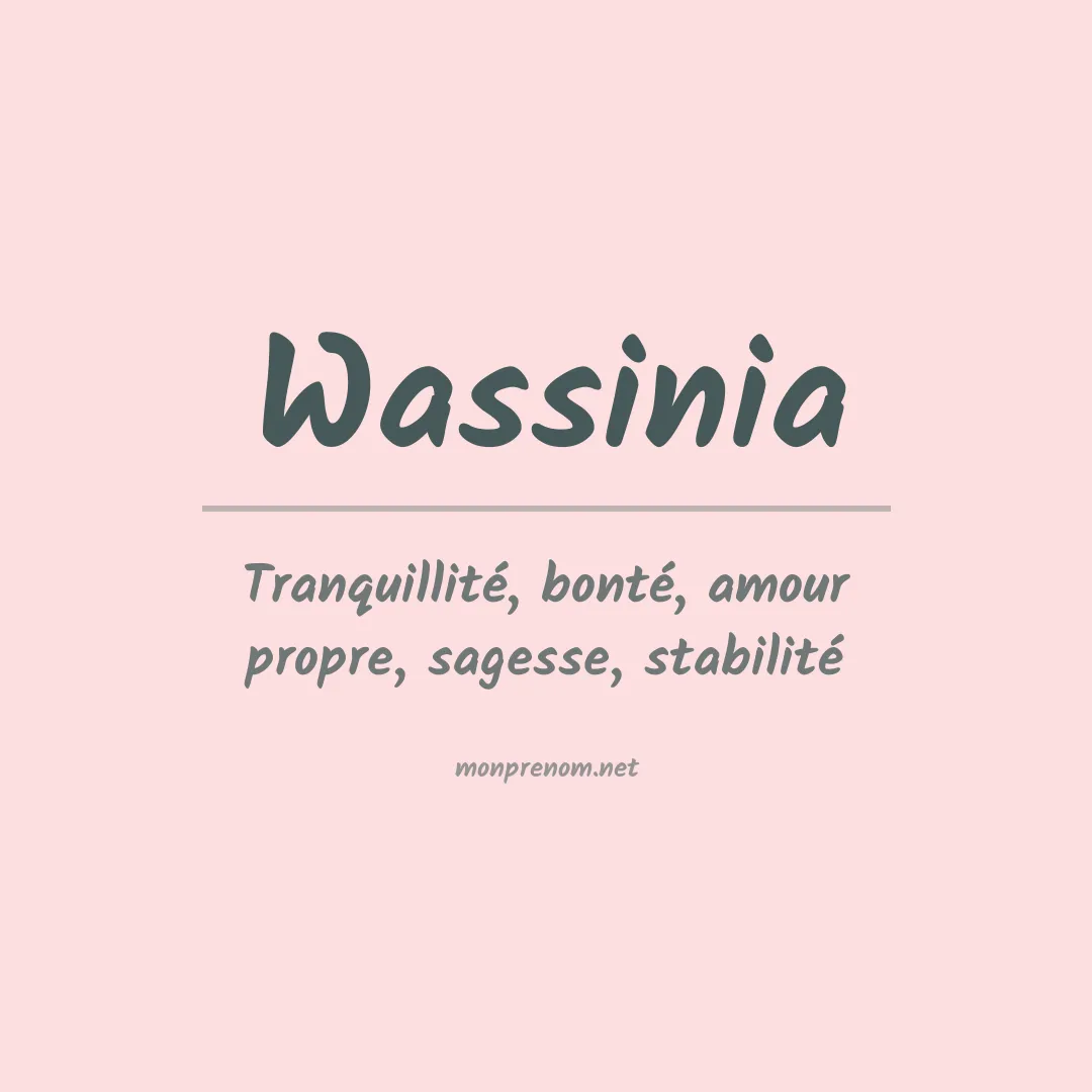 Prénom Wassinia