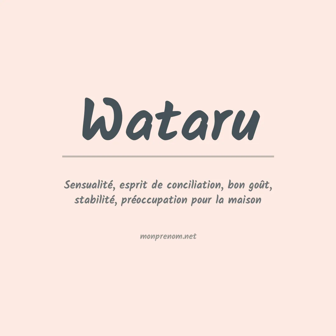 Signification du prénom Wataru