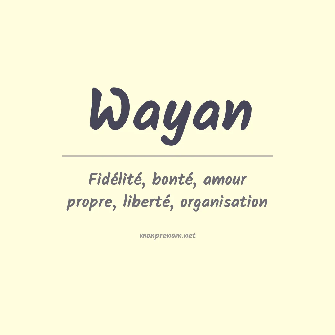 Signification du prénom Wayan