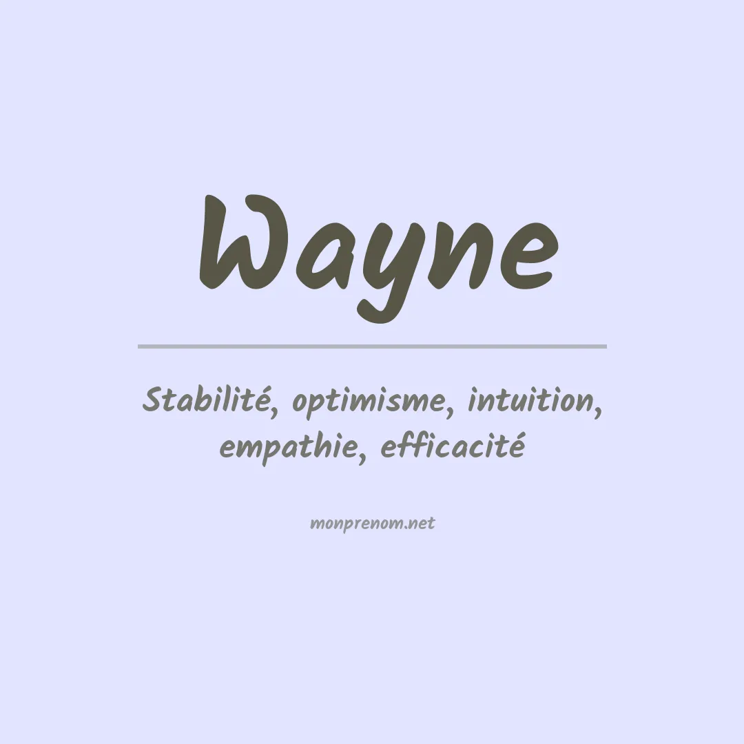 Prénom Wayne