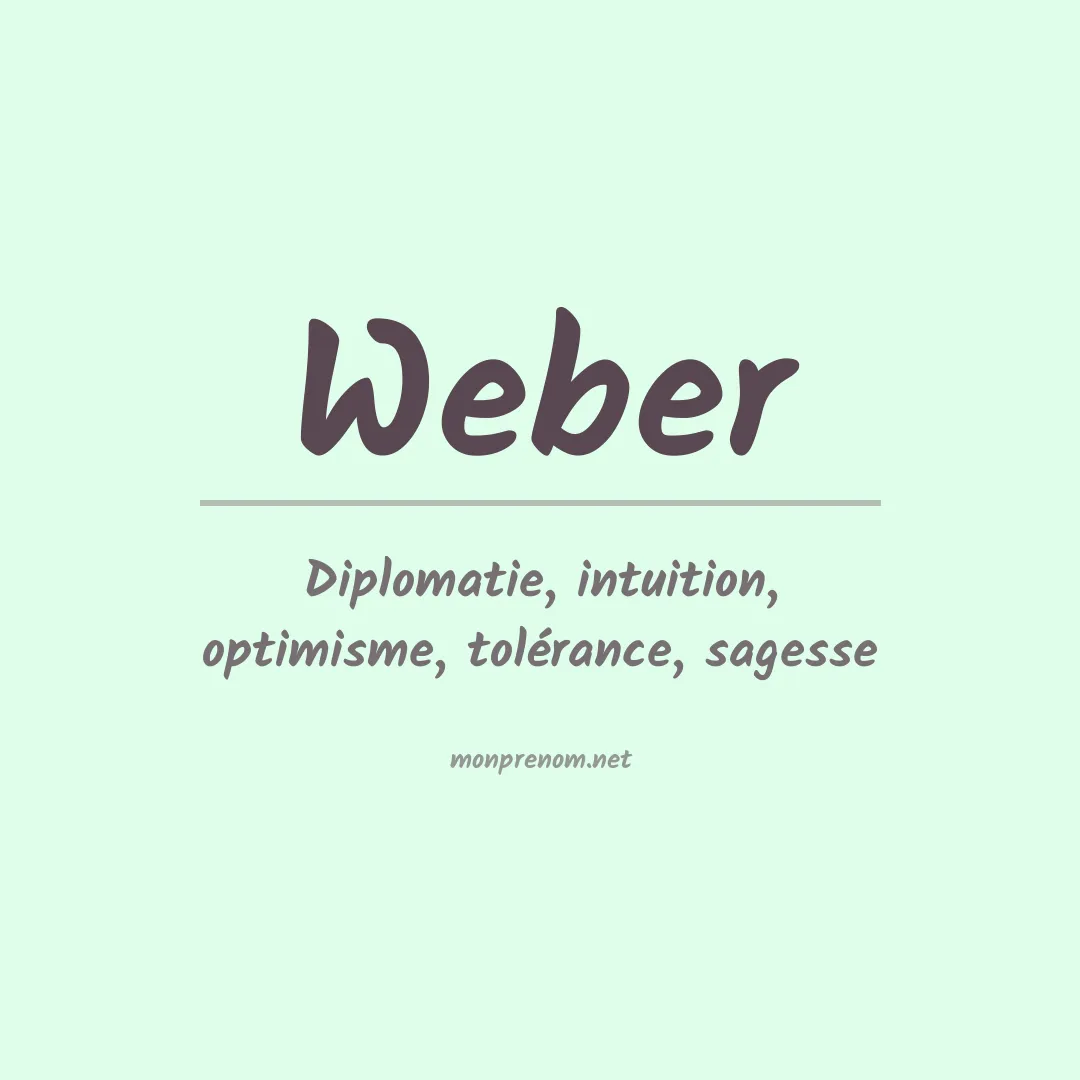 Prénom Weber