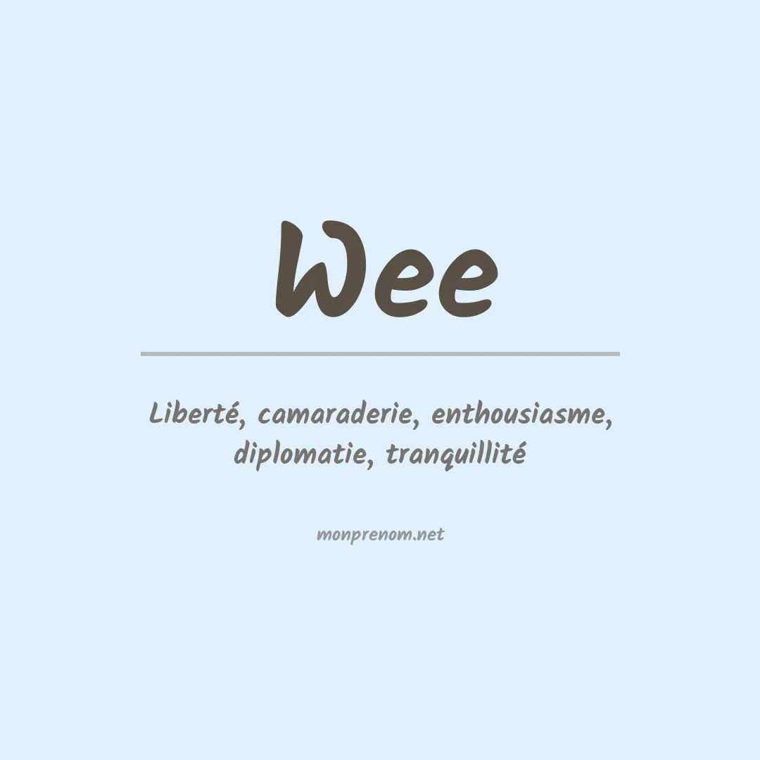 Prénom Wee