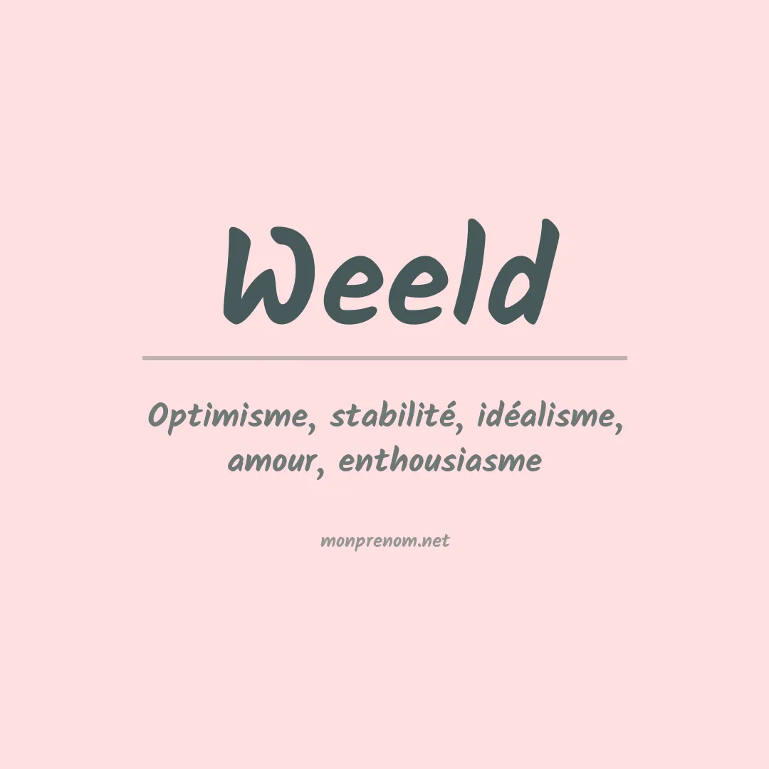 Signification du prénom Weeld