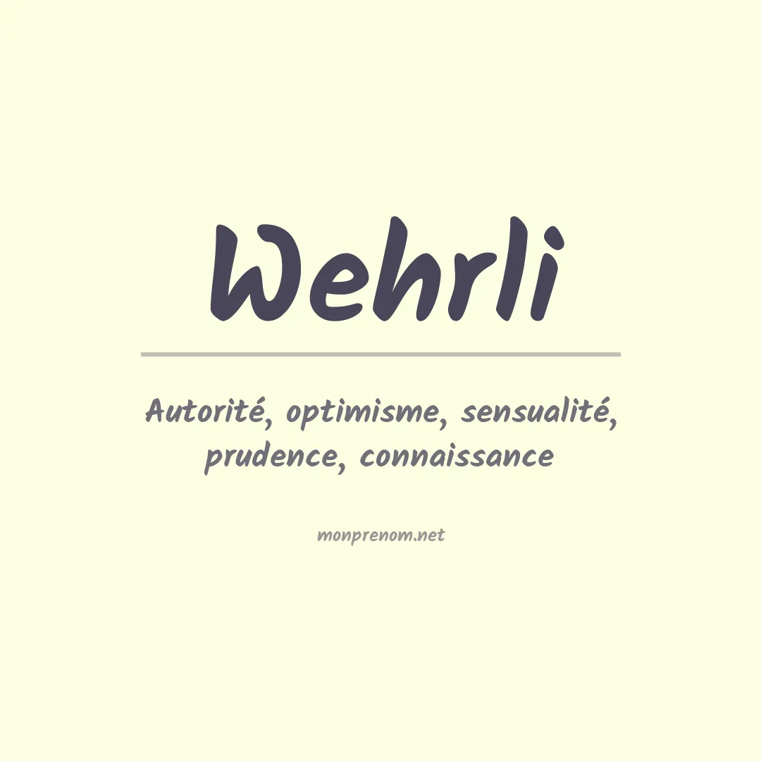 Prénom Wehrli