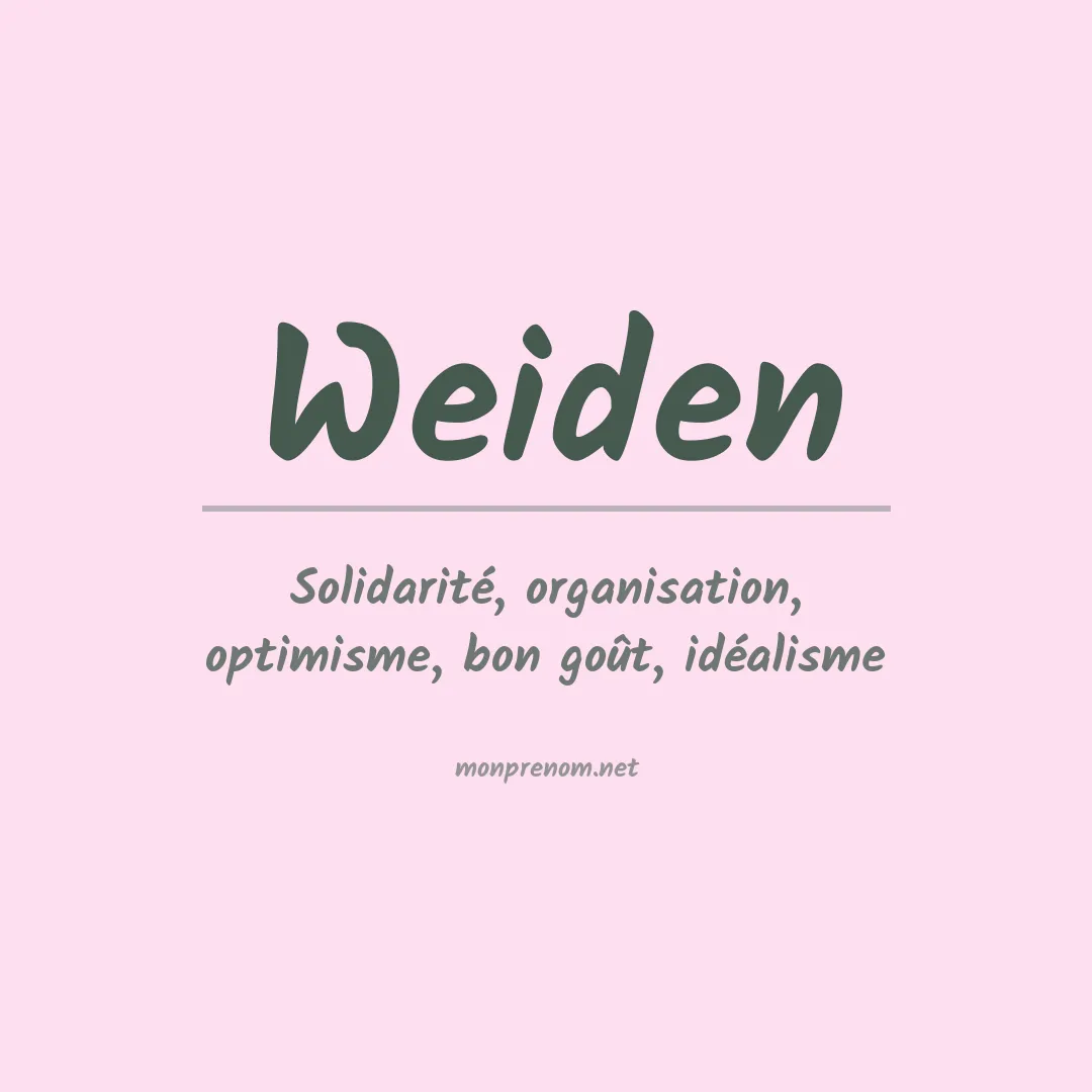 Prénom Weiden