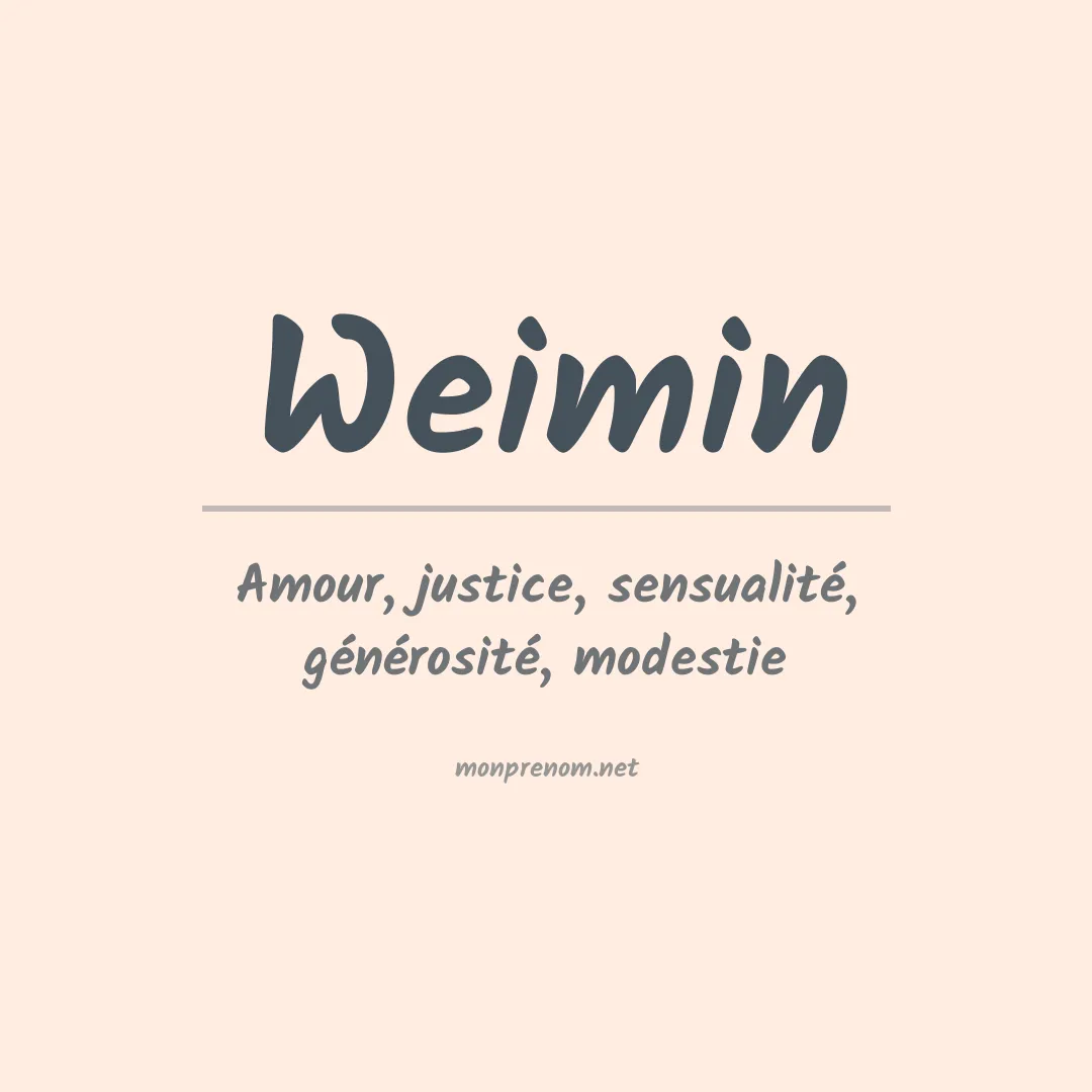 Prénom Weimin