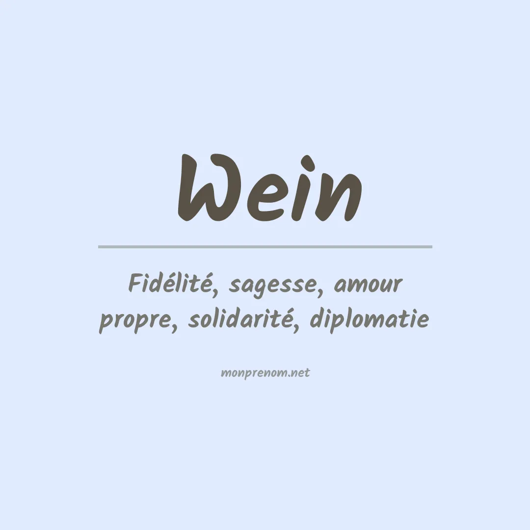 Prénom Wein