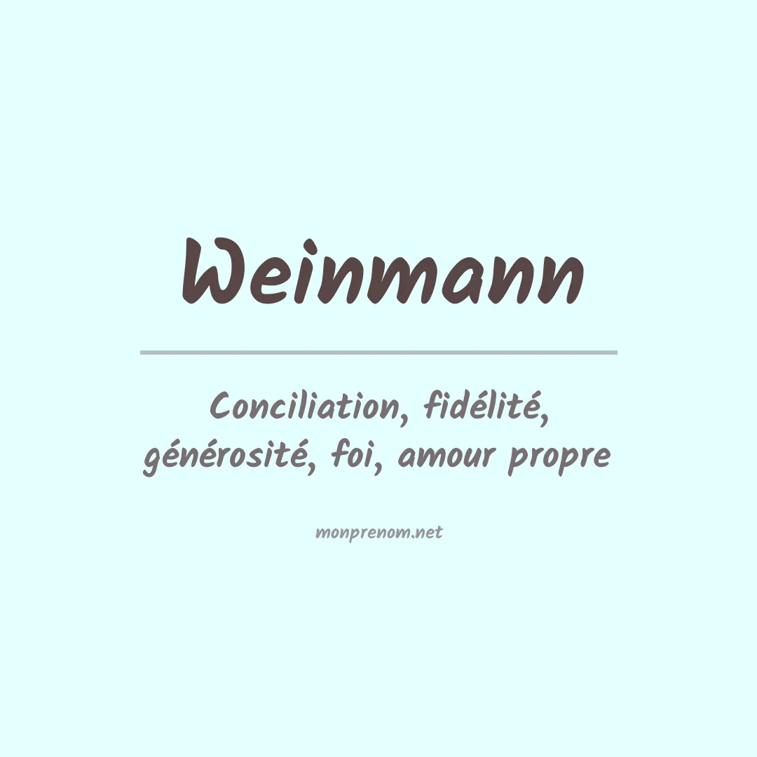 Prénom Weinmann