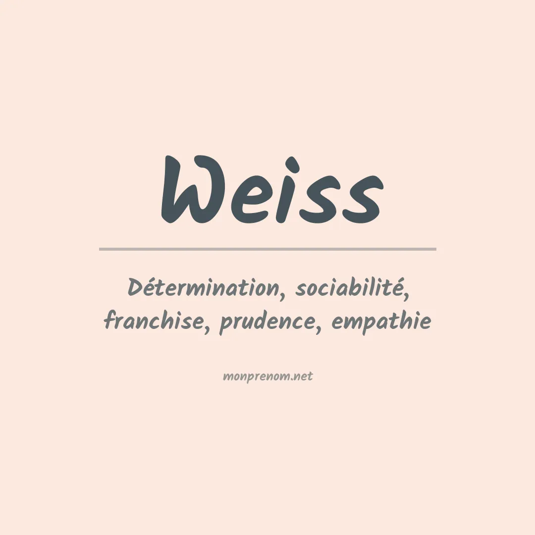 Prénom Weiss