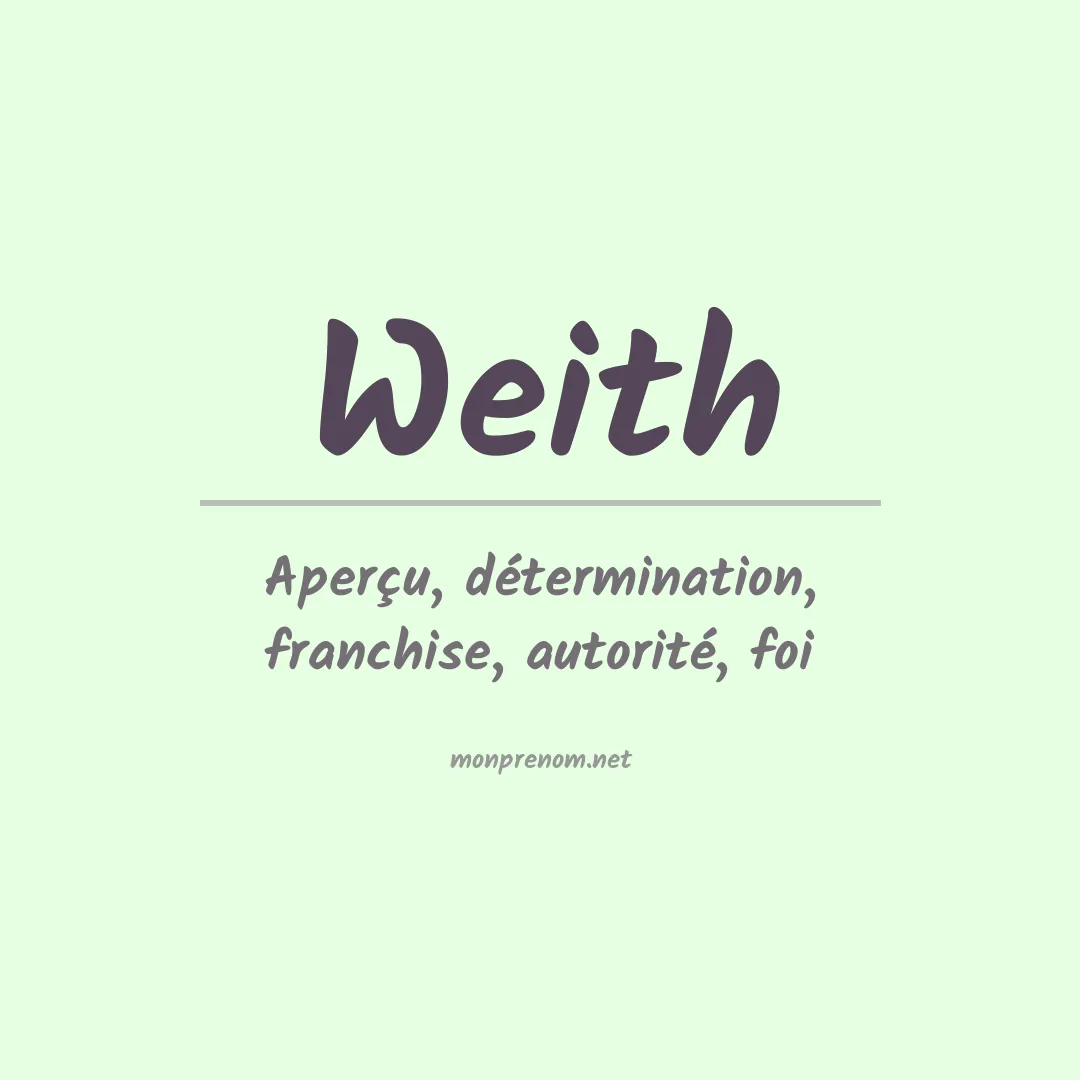 Prénom Weith