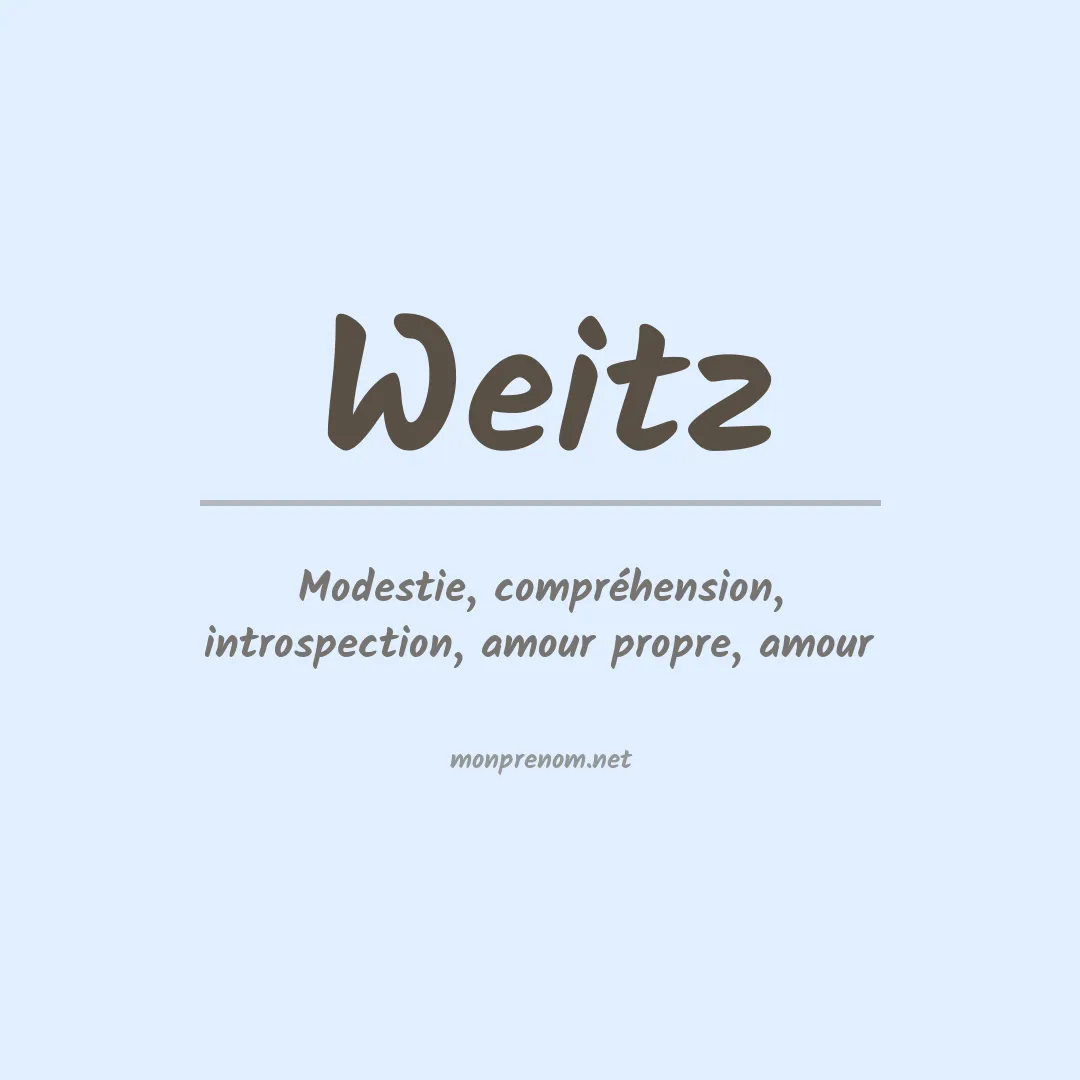 Prénom Weitz