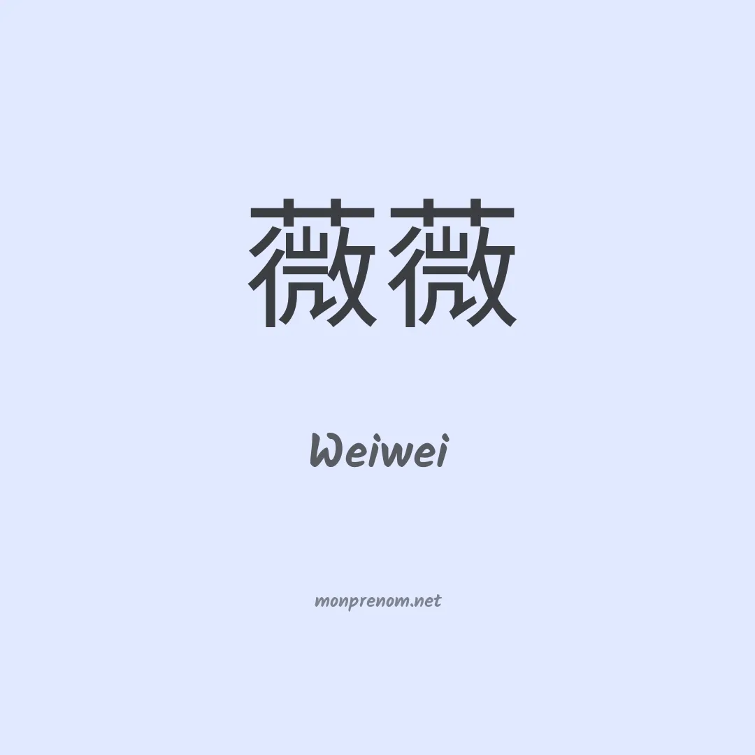Weiwei en chinois