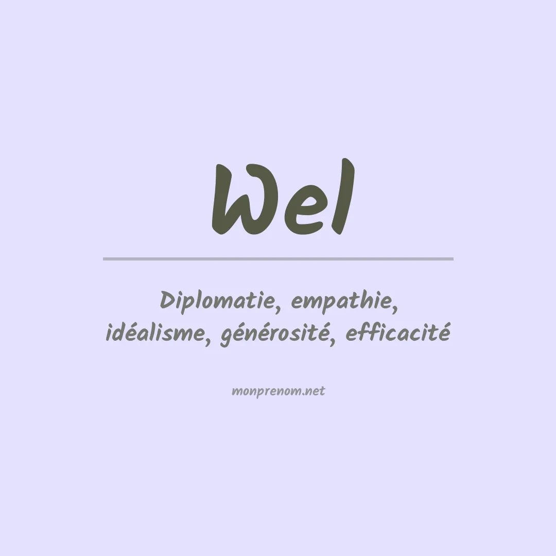 Prénom Wel
