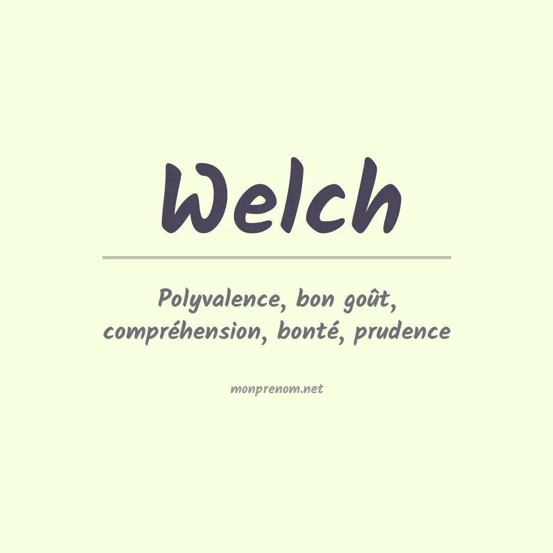 Prénom Welch