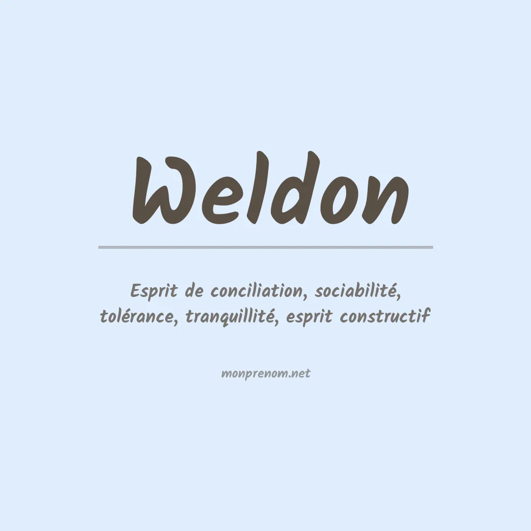 Prénom Weldon