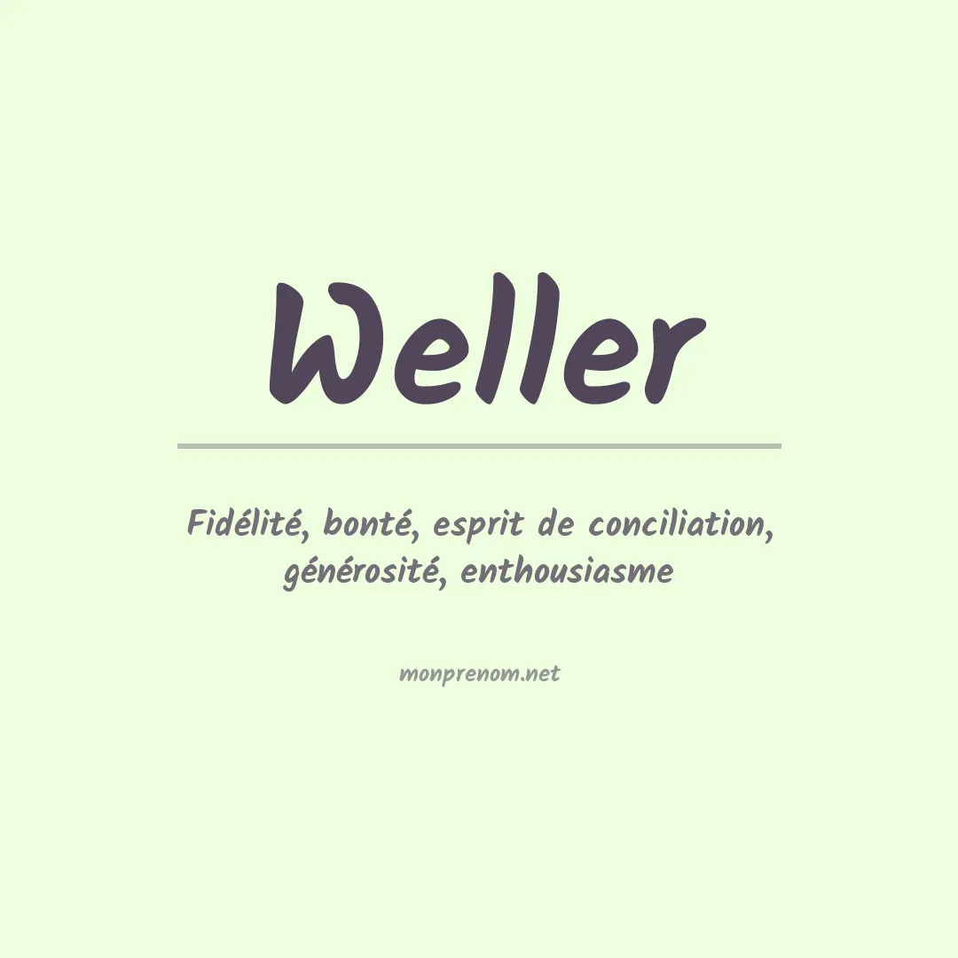 Prénom Weller