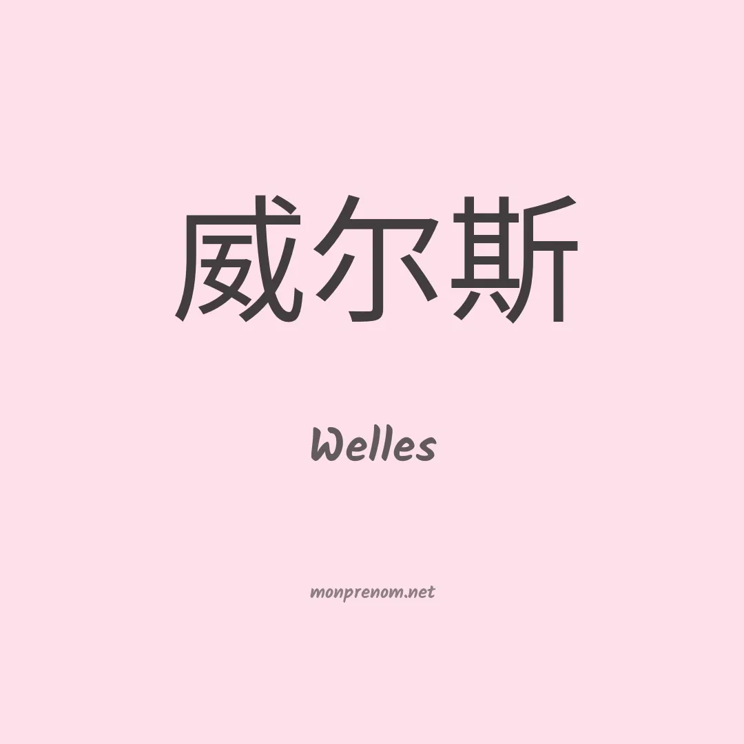 Welles en chinois