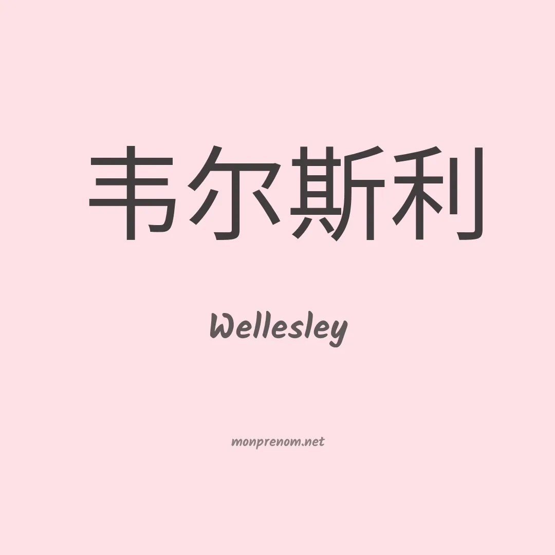 Wellesley en chinois