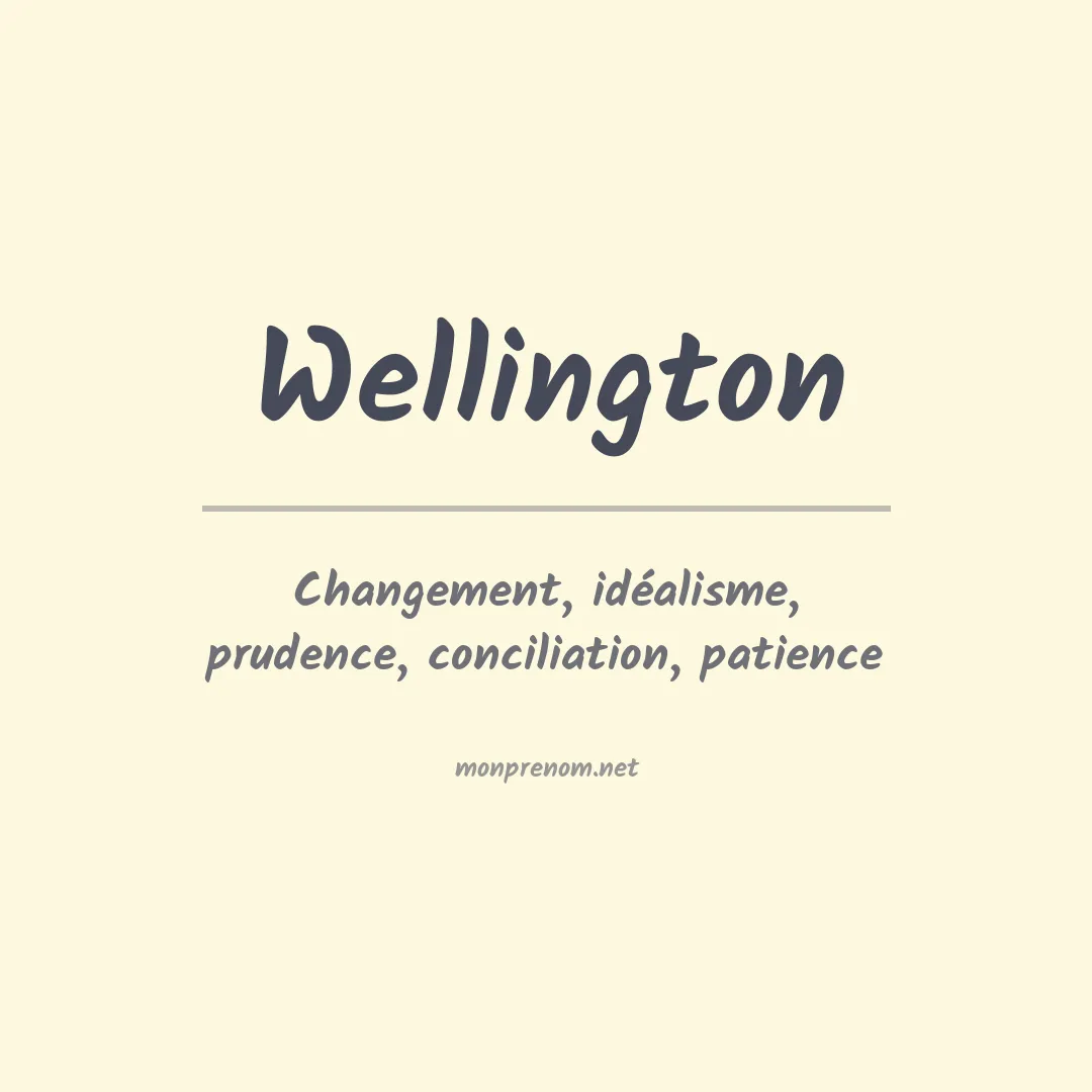 Prénom Wellington
