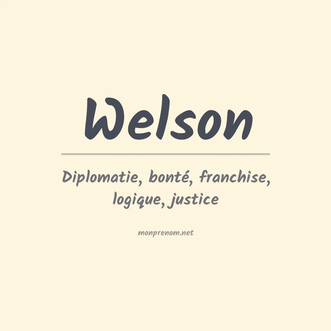 Prénom Welson