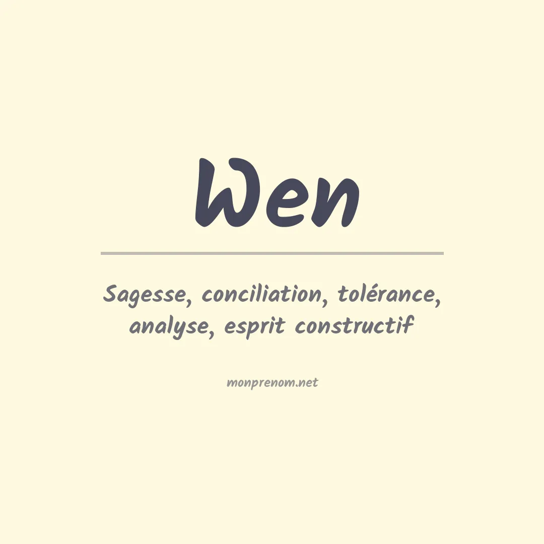 Prénom Wen