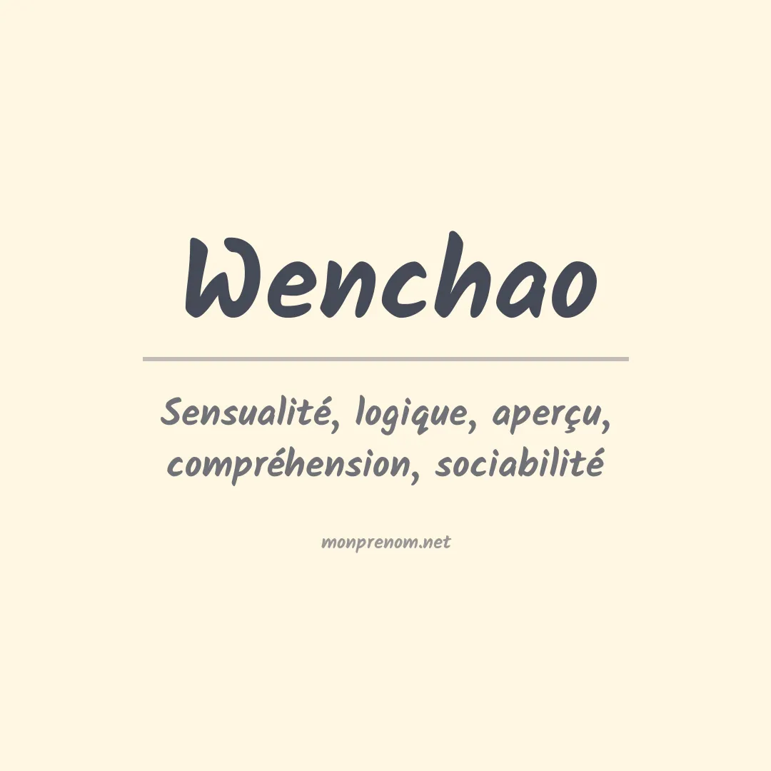 Prénom Wenchao