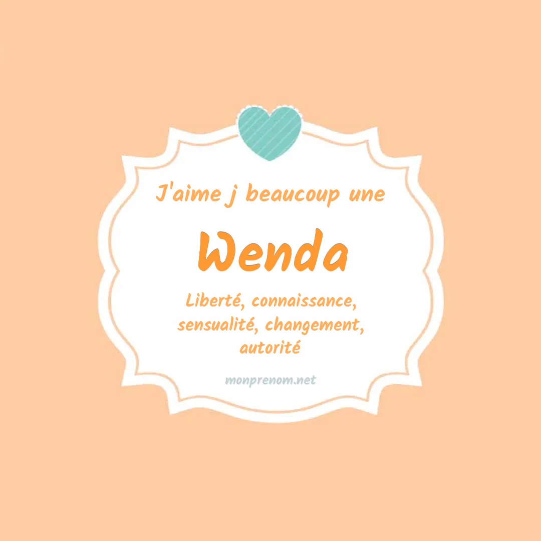 J'aime beaucoup Wenda