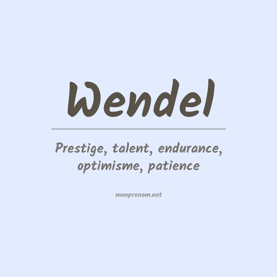 Prénom Wendel