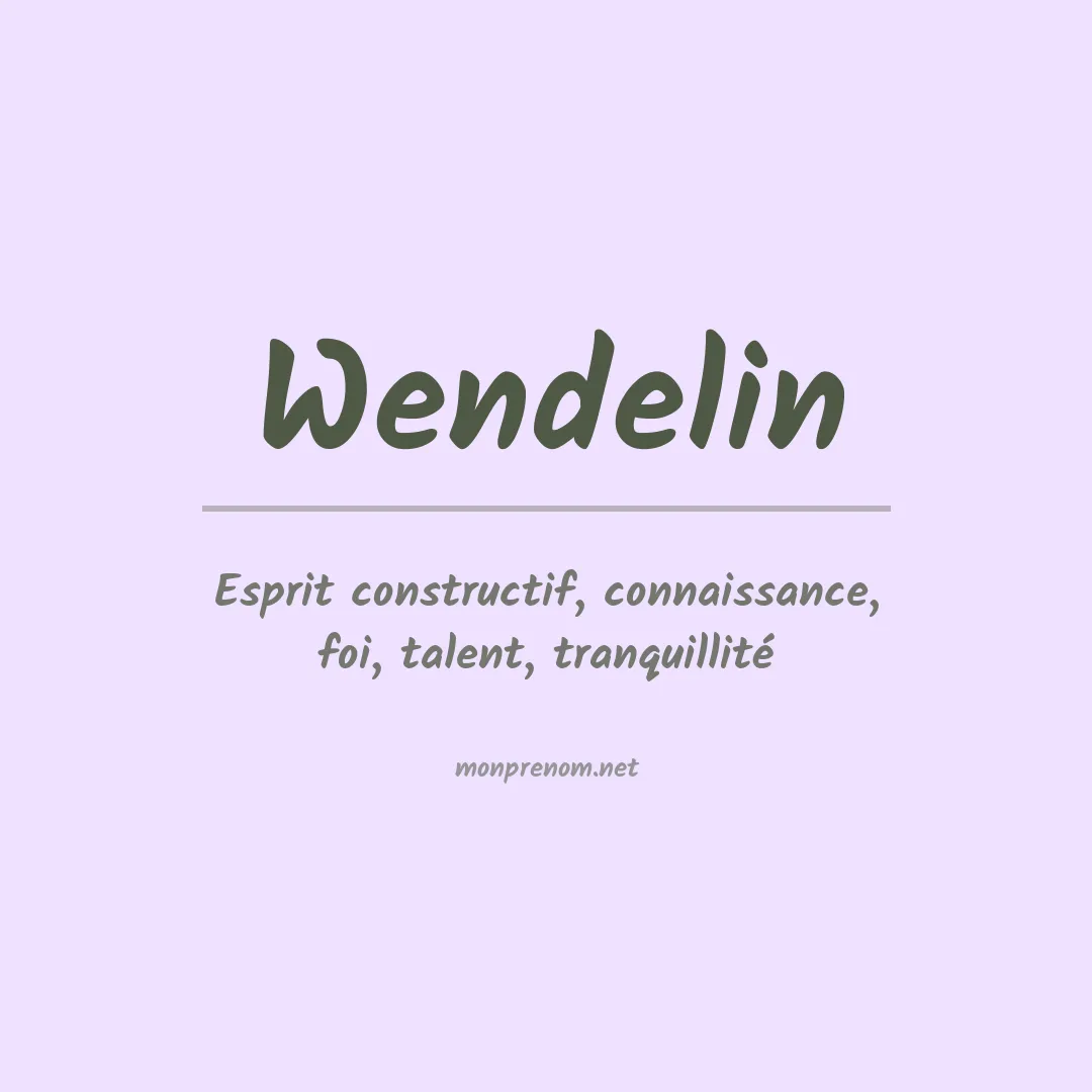 Prénom Wendelin