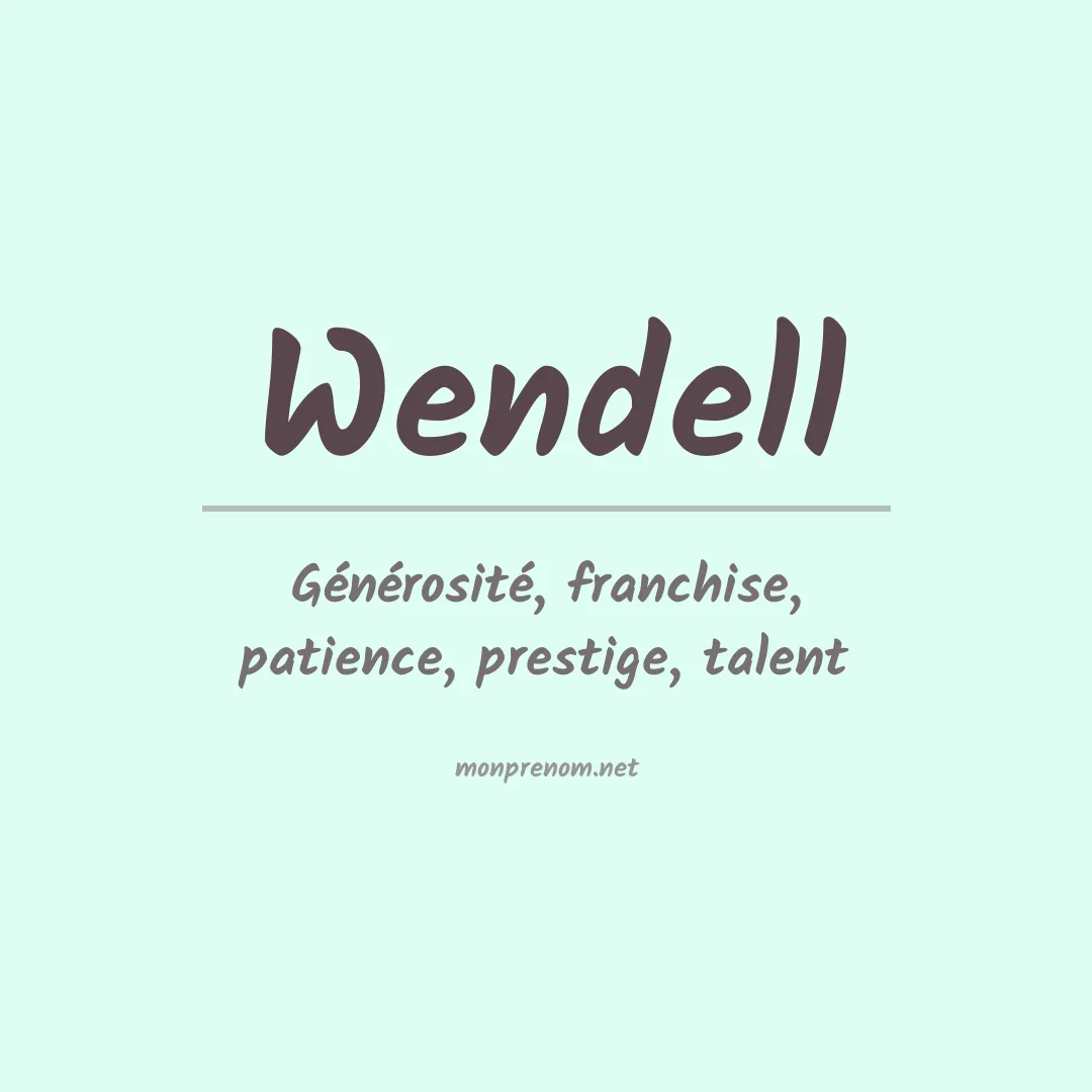 Prénom Wendell