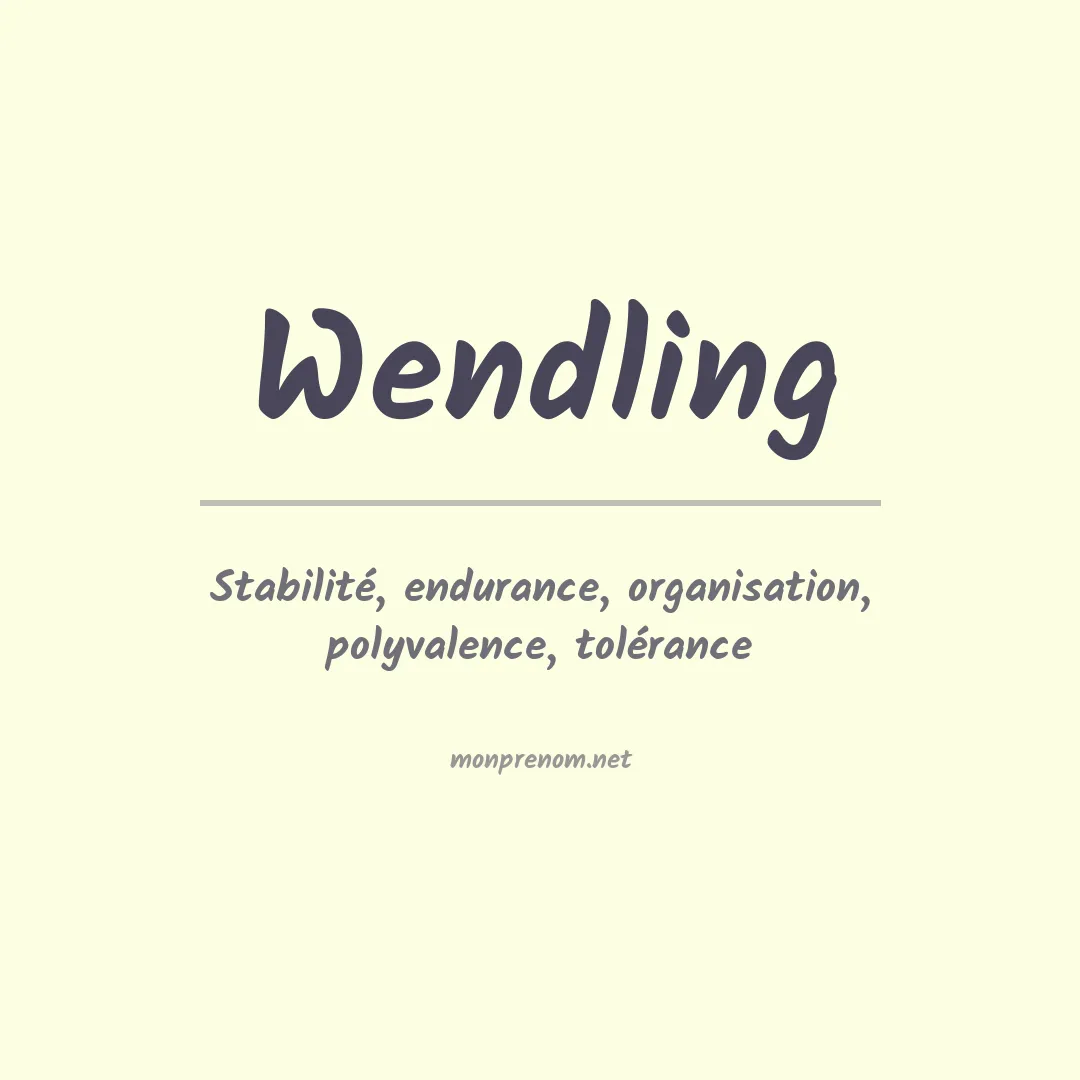 Signification du prénom Wendling